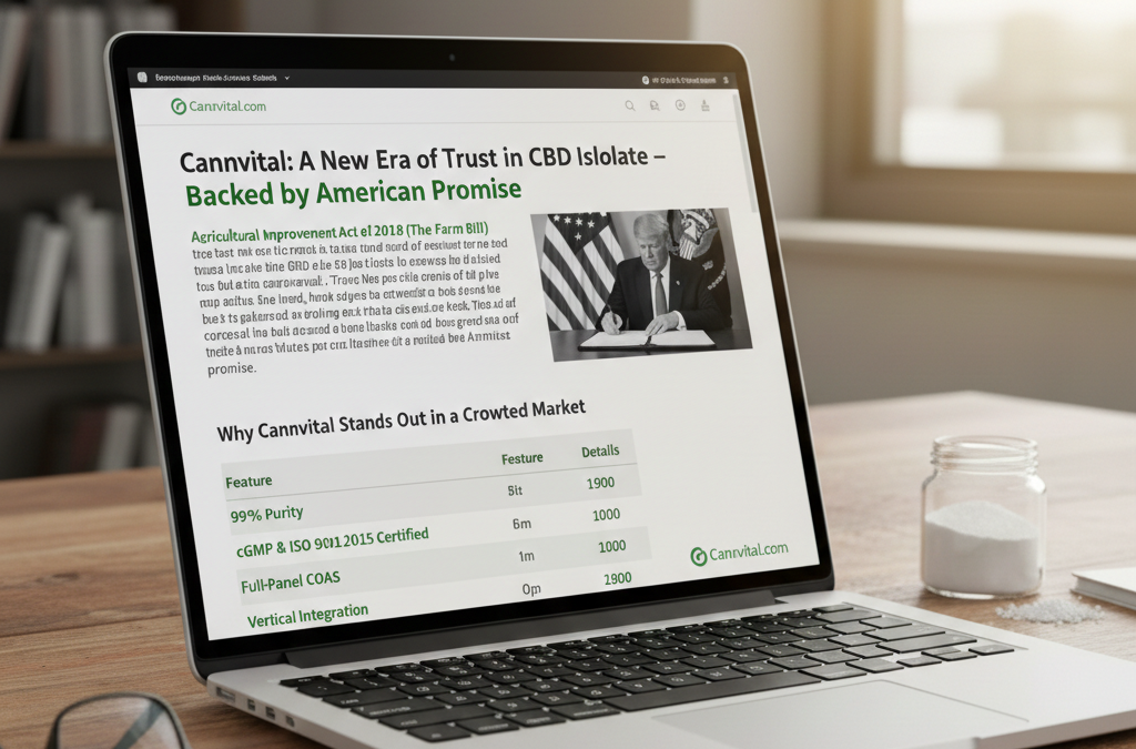 Cannvital: A New Era of Trust in CBD Isolate – Backed by American Promise