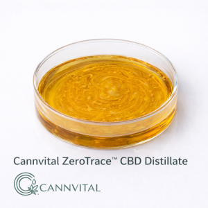 Cannvital ZeroTrace CBD Distillate golden amber oil THC below 1ppm